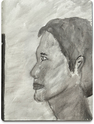Grayscale portrait